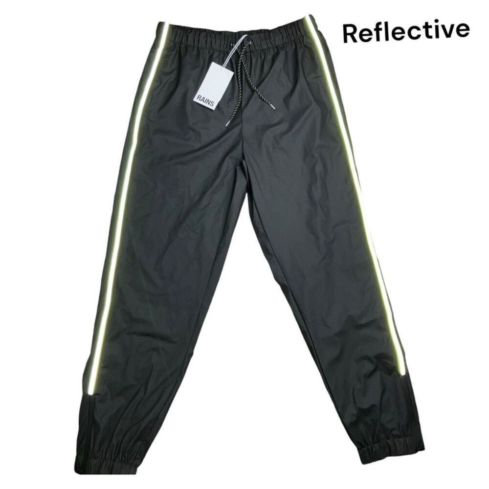 RAINS UNISEX PANTS REGULAR REFLECTIVE, Sz Large‎